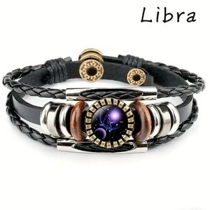 LIBRA Constellation Beaded PU Leather And Charm Bracelet ♎️